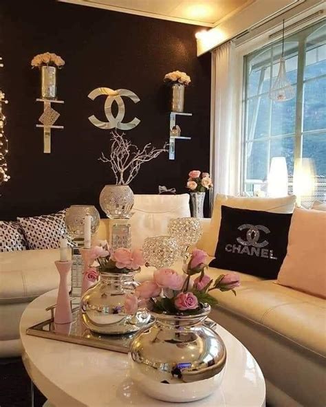 chanel room decor diy|chanel inspired living room.